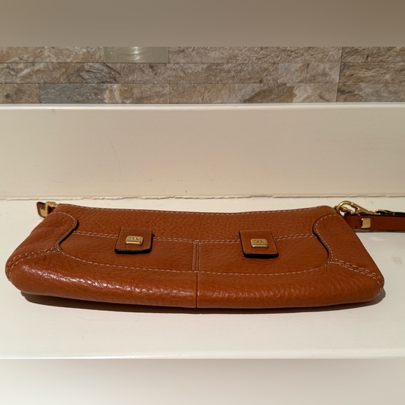 Michael Kors MK Brown Pebbled Leather Wristlet Wallet - Picture 3 of 6